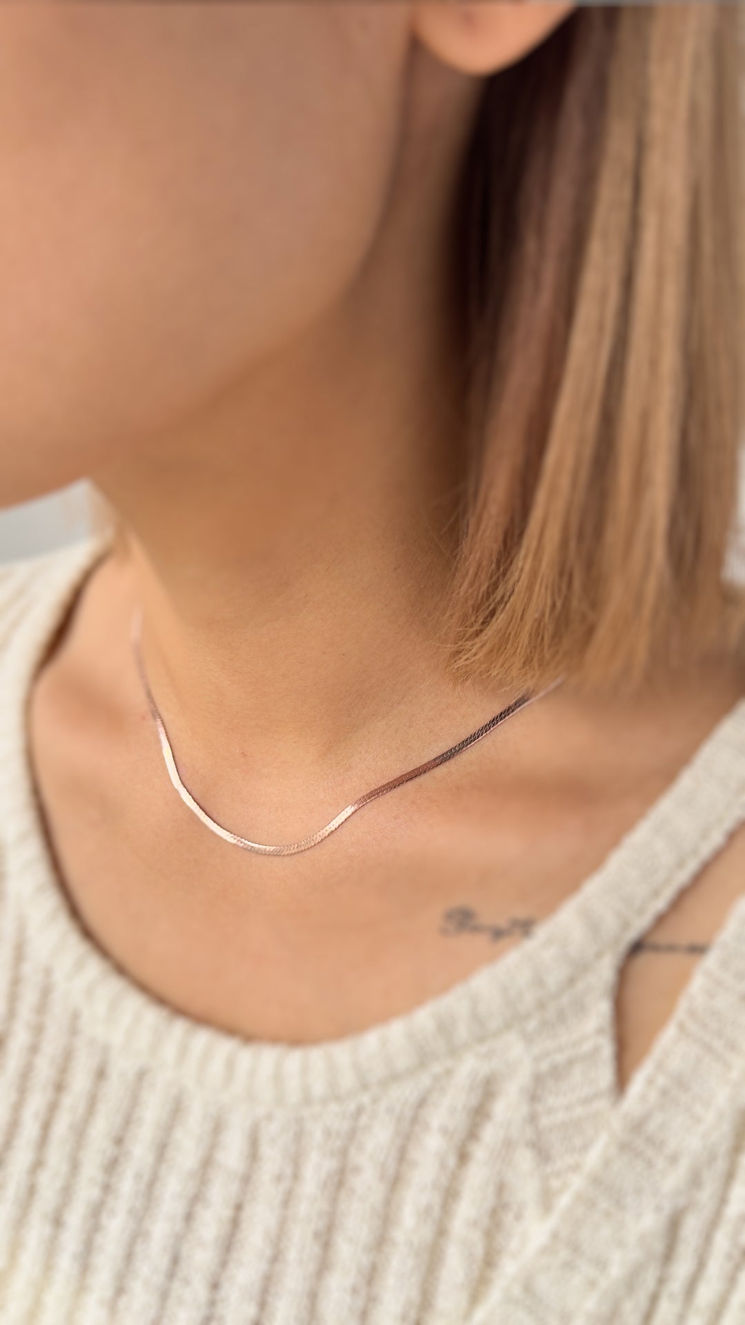 Emma Herringbone Chain Necklace