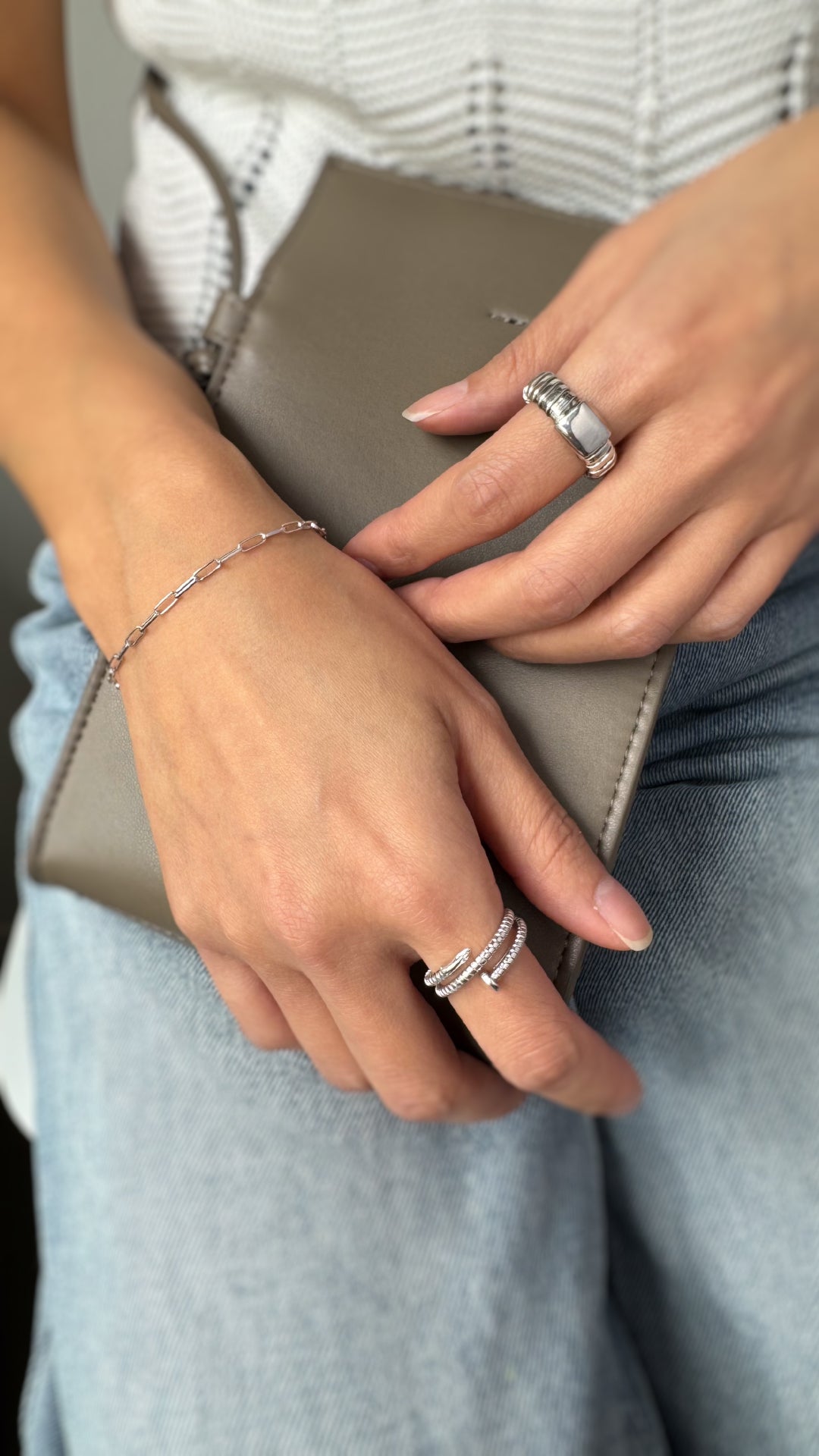 Isabella Silver Rolo Bracelet